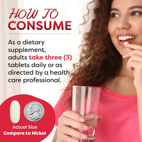 Comprimés de L-Arginine Best Naturals sur une surface blanche