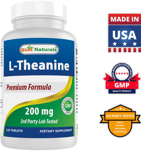 Comprimés de L-Theanine 200mg dans une main