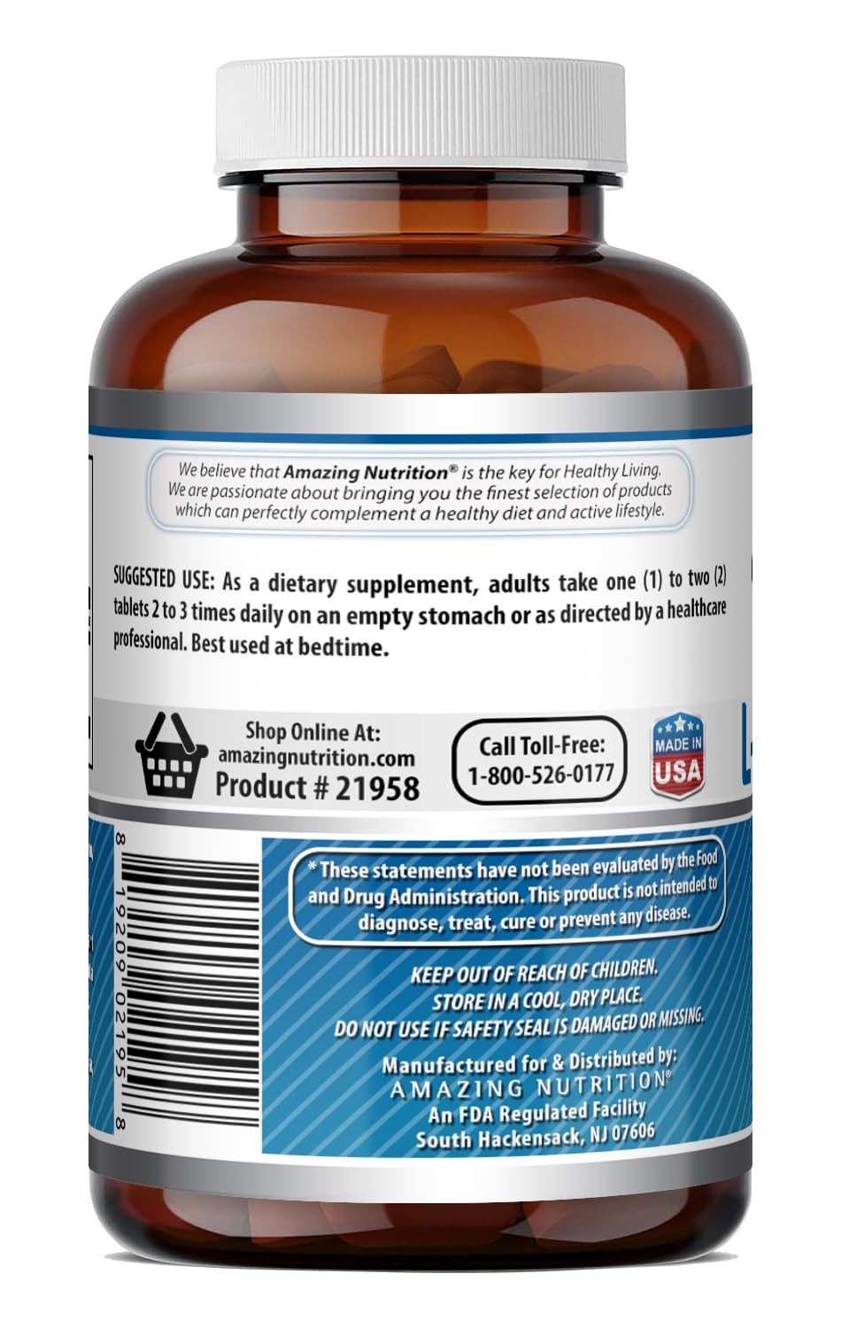 Comprimés de L-Tryptophan 1000mg dans une main