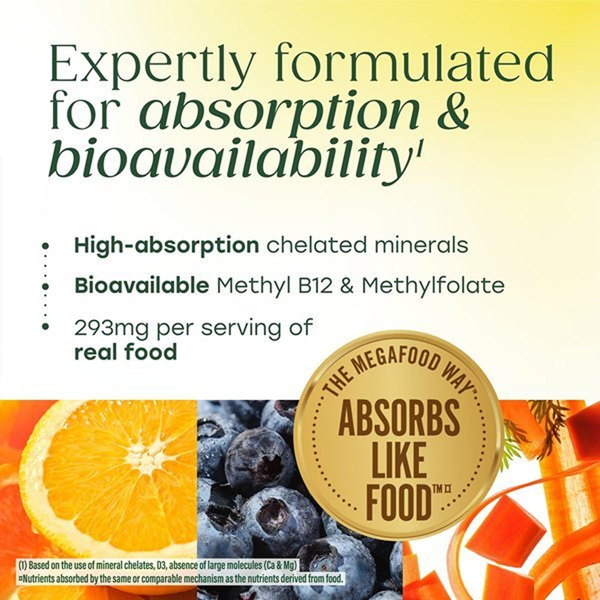 Comprimés de la multivitamine MegaFood dans un bol