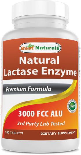 Comprimés de lactase Best Naturals avec des ingrédients naturels