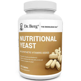 Comprimés de levure B12 Dr. Berg Nutritionals, boîte vue de face