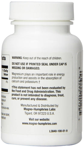 Comprimés de Magnésium Gluconate Optimum, vue de côté