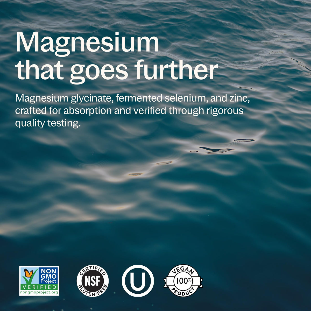 Comprimés de magnésium New Chapter sur une surface plane