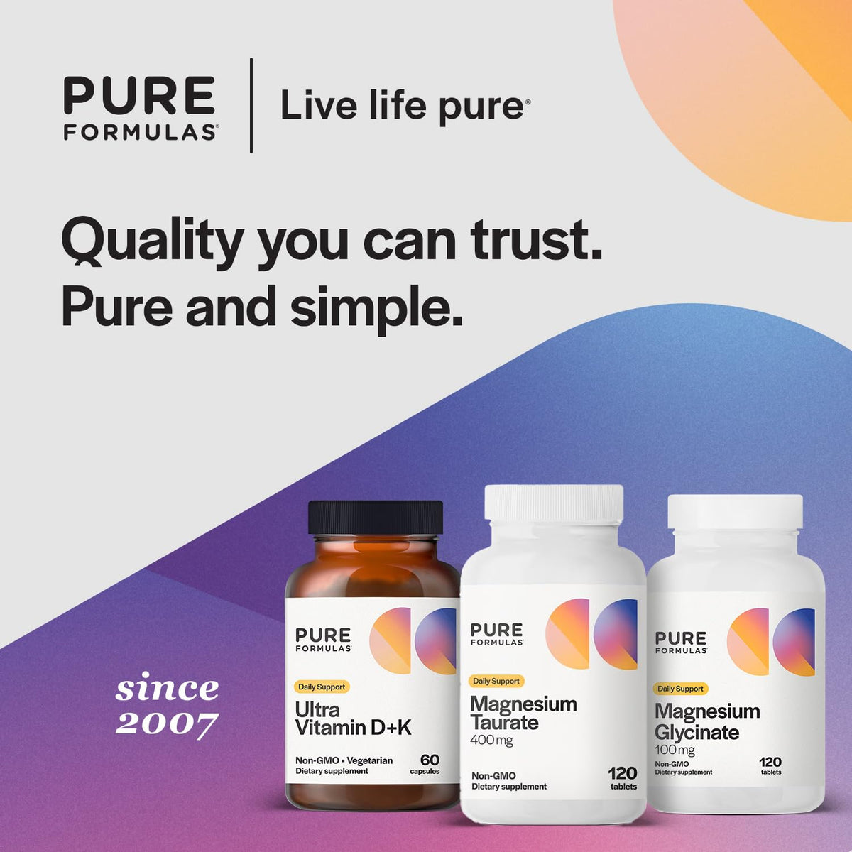 Comprimés de magnésium taurate PureFormulas dans une main