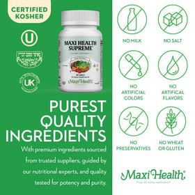 Comprimés de Maxi Health Multivitamines dans un verre