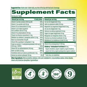 Comprimés de MegaFood Multivitamine Methylée Femme en vue de près