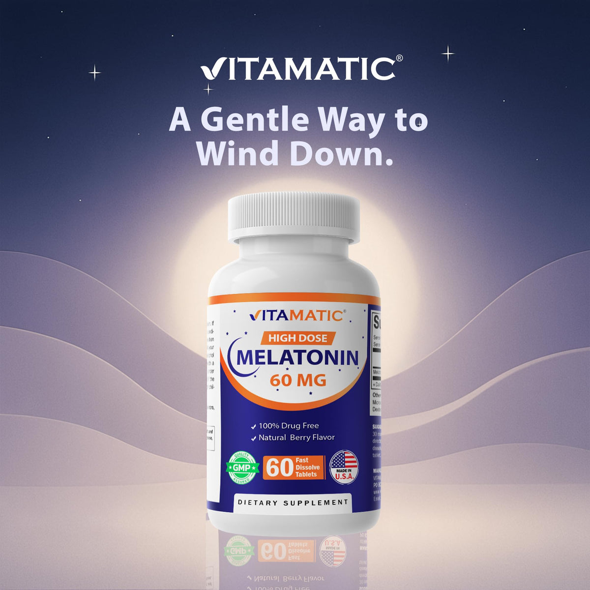 Comprimés de mélatonine Vitamatic avec des baies naturelles