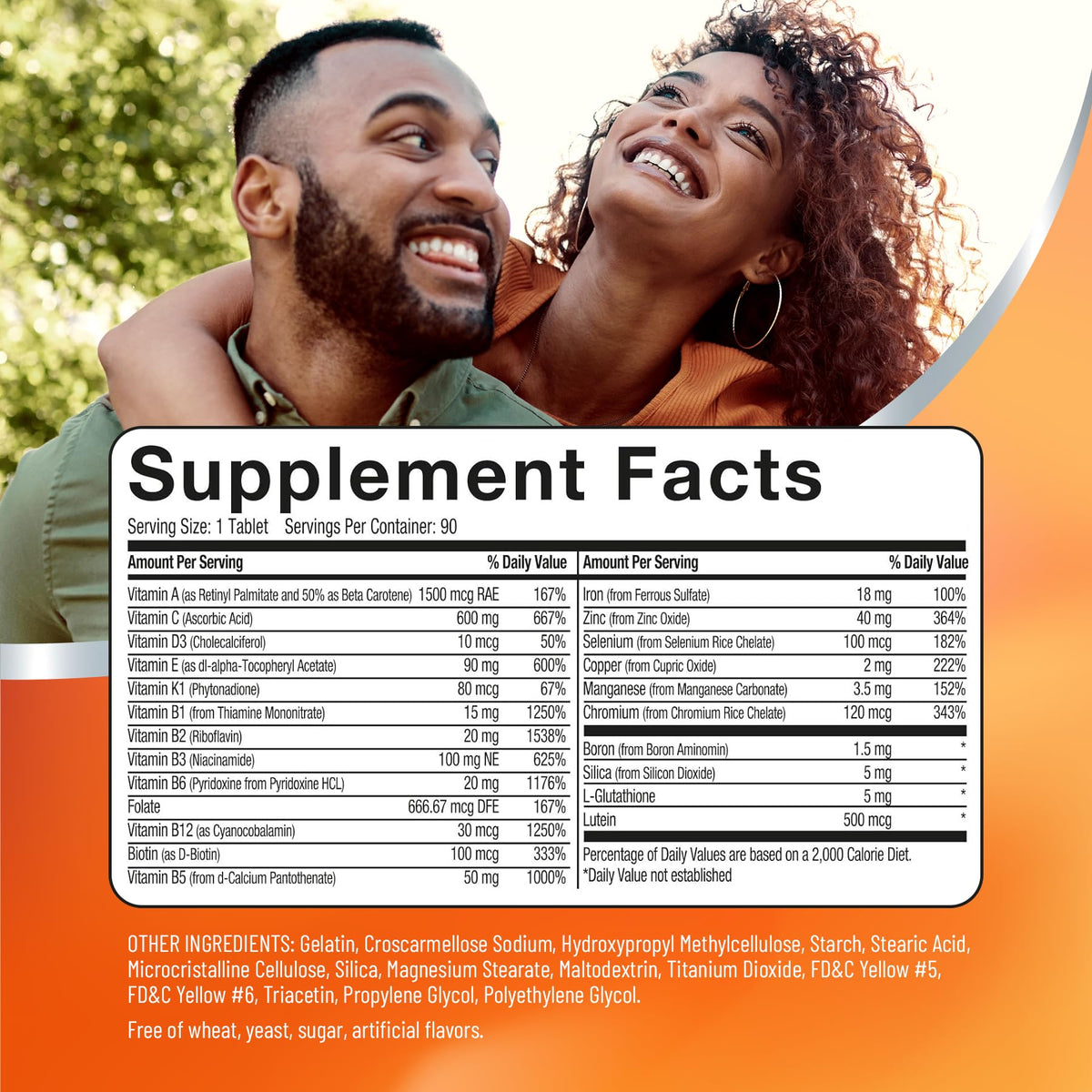 Comprimés de multivitamines Basic Brands sur une table