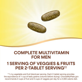 Comprimés de Multivitamines Garden Goodness sur une surface blanche