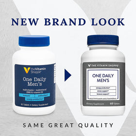 Comprimés de multivitamines pour hommes The Vitamin Shoppe en gros plan