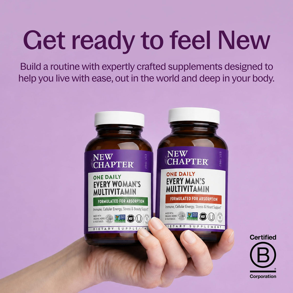 Comprimés de New Chapter Multivitamine Femme dans un bol