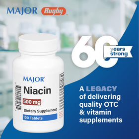 Comprimés de Niacine MAJOR 500mg dans une main