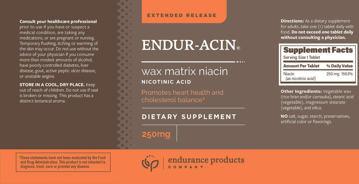 Comprimés de niacine use Products sur une surface blanche