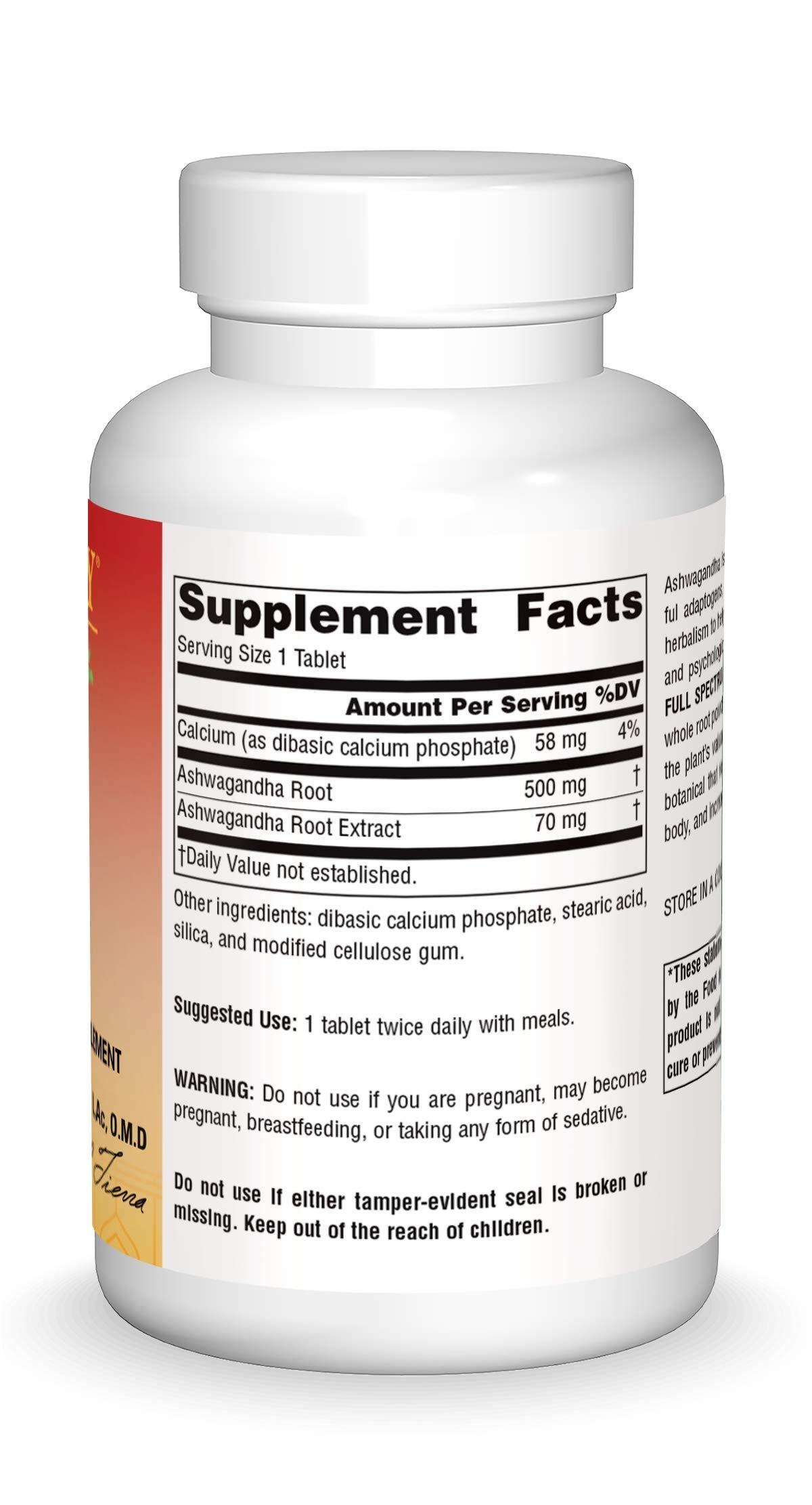 Comprimés de Planetary Herbals Ashwagandha 570mg sur une surface