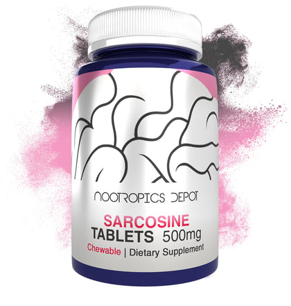 Comprimés de Sarcosine Nootropics Depot 500mg, vue de face