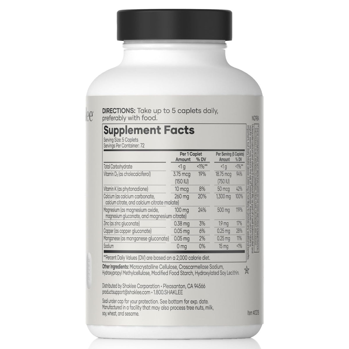 Comprimés de Shaklee OsteoMatrix® sur fond blanc