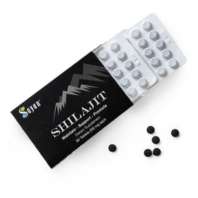 Comprimés de Shilajit Sayan 200 mg, boîte vue de face
