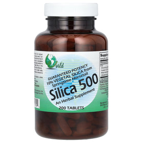 Comprimés de silice 500 mg World Organic, vue de face
