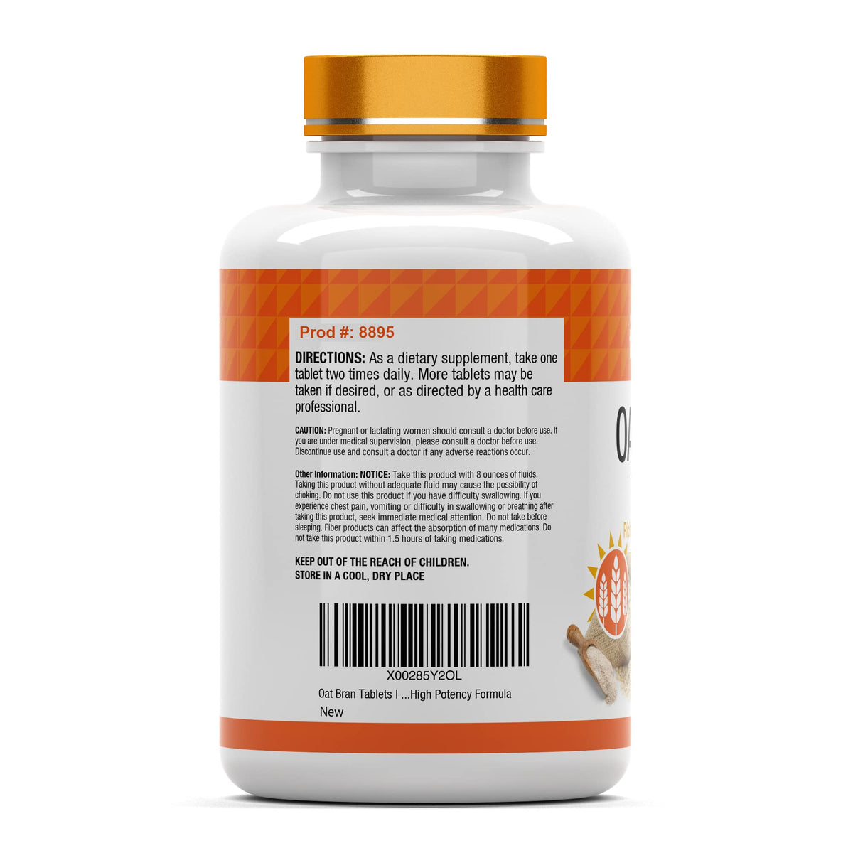 Comprimés de son d'avoine tnvitamins sur une table, présentation