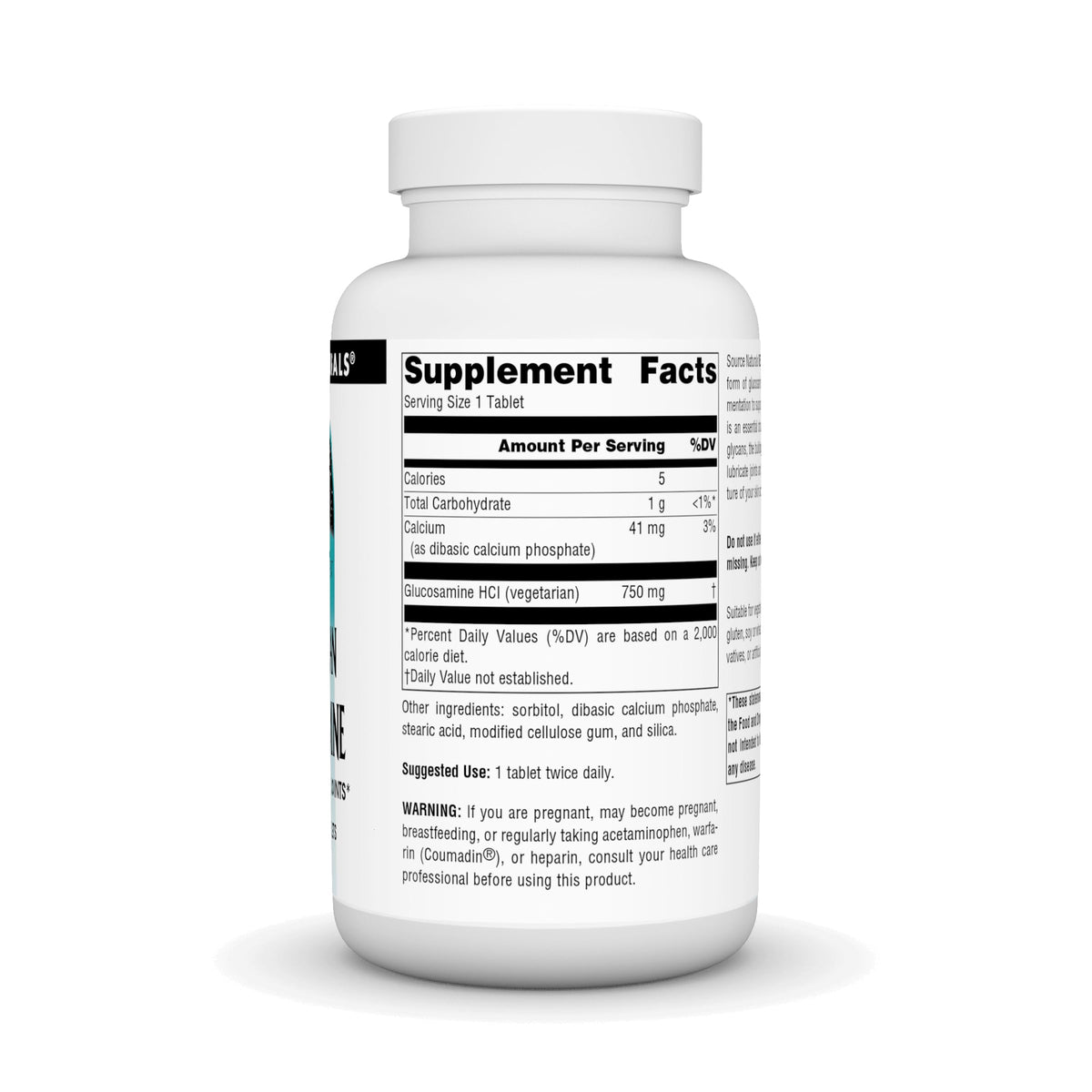 Comprimés de Source Naturals Glucosamine Végétarien sur une table