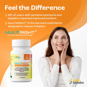 Comprimés de SUNN BIOLABS Multivitamine MultiRight sur une surface blanche