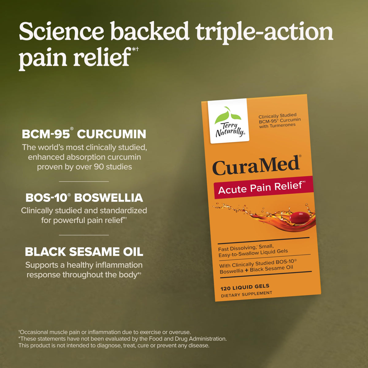 Comprimés de Terry Naturally CuraMed dans un bol sur une table