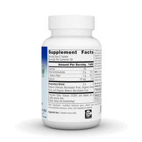 Comprimés de Triphala Gold 1000mg sur une surface blanche