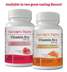 Comprimés de Vitamine B12 de Nature's Trove dans une main