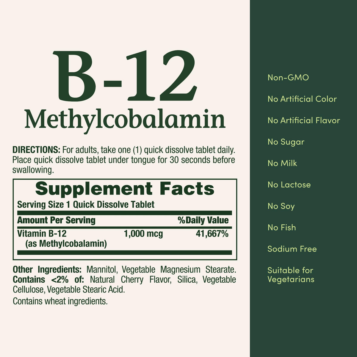 Comprimés de vitamine B12 Nature's Bounty sur une table
