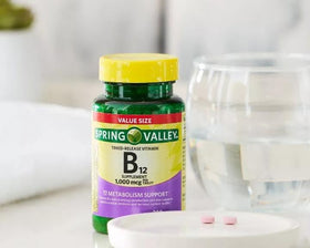 Comprimés de vitamine B12 Spring Valley enrobés pour une ingestion facile