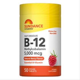 Comprimés de Vitamine B12 Sundance Dissolubles 5000 mcg vue avant