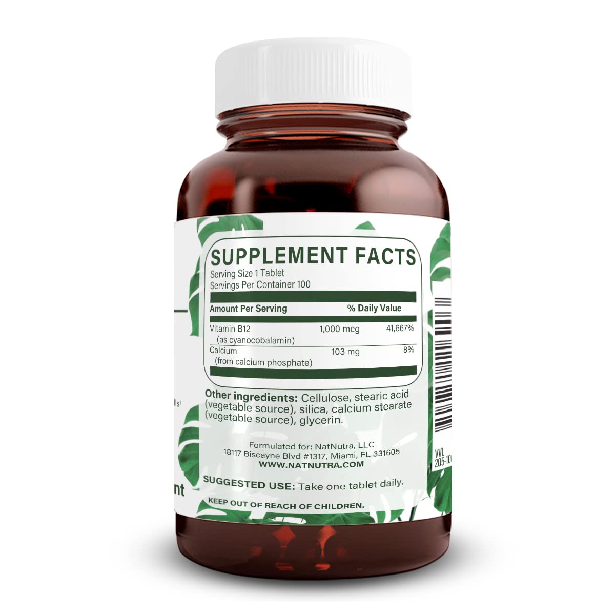 Comprimés de vitamine B12 Vegan Natural Nutra dans une main