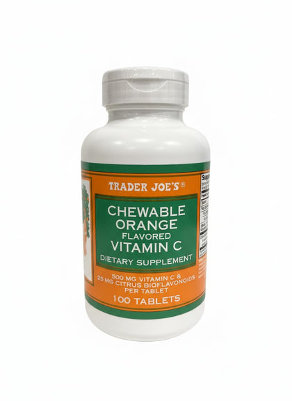 Comprimés de vitamine C TJ's orange, paquet de 100 tablettes