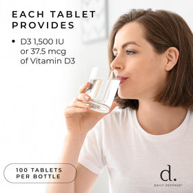 Comprimés de vitamine D3 en position horizontale