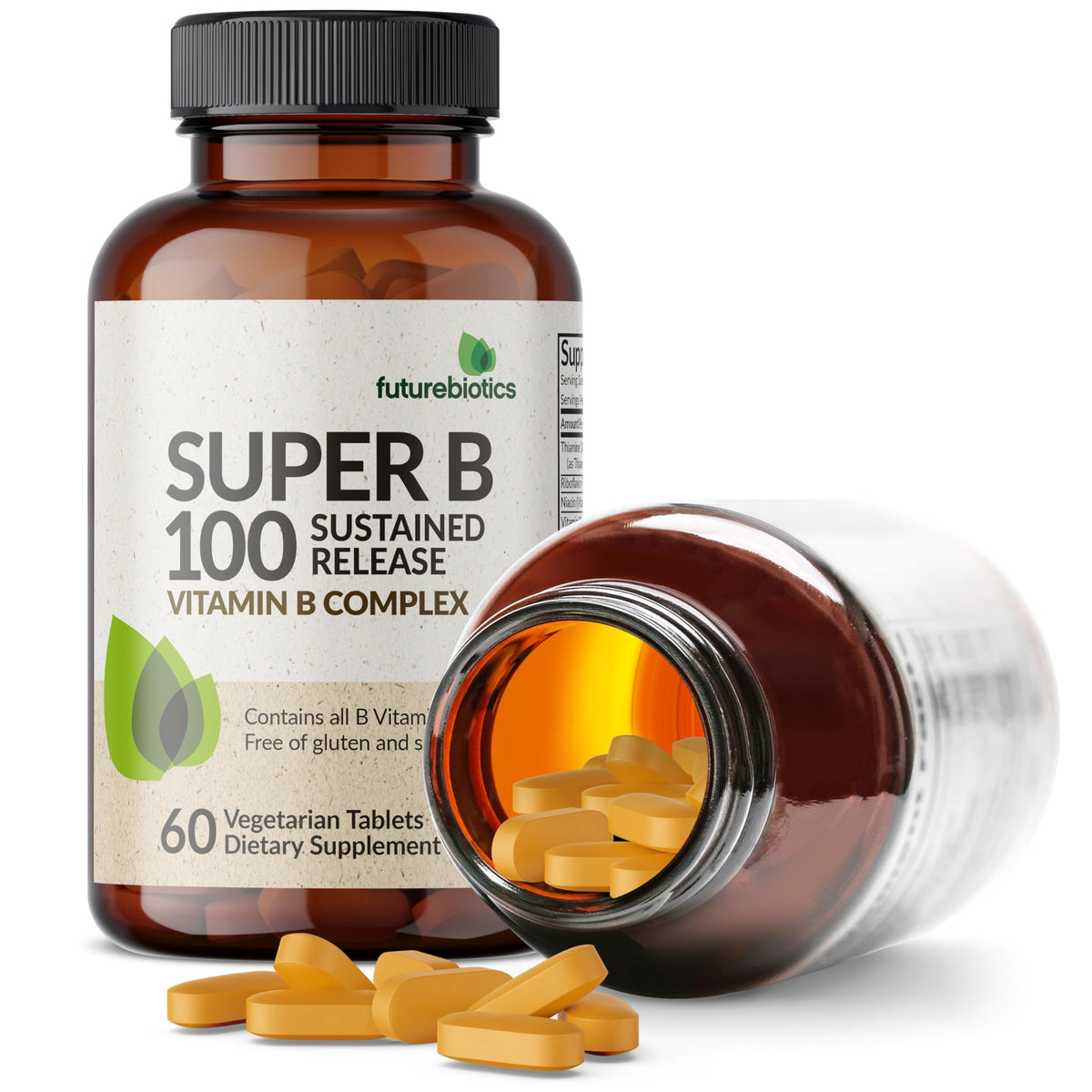 Comprimés de vitamines B Futurebiotics dans une main