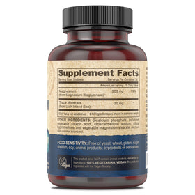 Comprimés DEVA Magnésium Glycinate Vegan sur fond blanc
