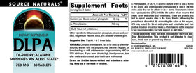 Comprimés DLPA DL-Phenylalanine sur une surface blanche