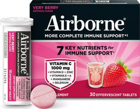 Comprimés effervescents Airborne au goût Très Fruité, boîte de 30 comprimés