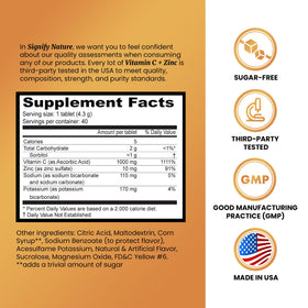 Comprimés effervescents SIGNIFY NATURE Vitamine C 1000mg dans un verre d'eau