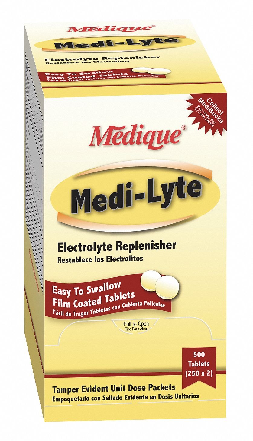 Comprimés électrolytes Medi-Lyte 100 tablettes dans leur emballage