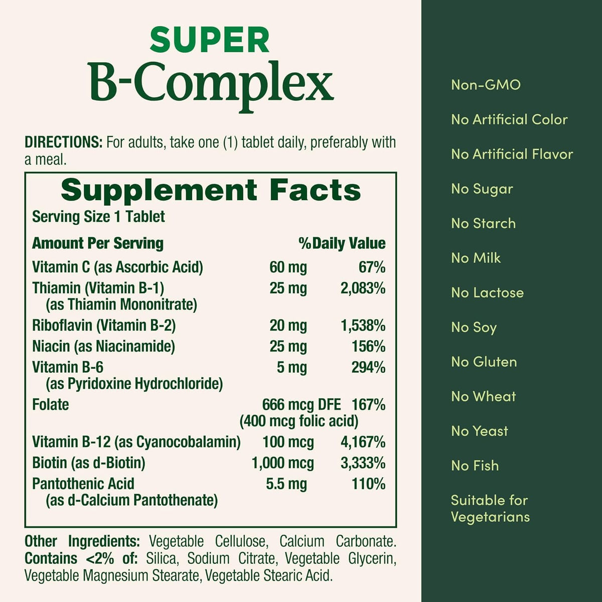 Comprimés enrobés Nature's Bounty Super B Complex