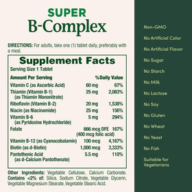 Comprimés enrobés Nature's Bounty Super B Complex