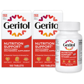 Comprimés Geritol Multivitamines 100 unités devant l'emballage