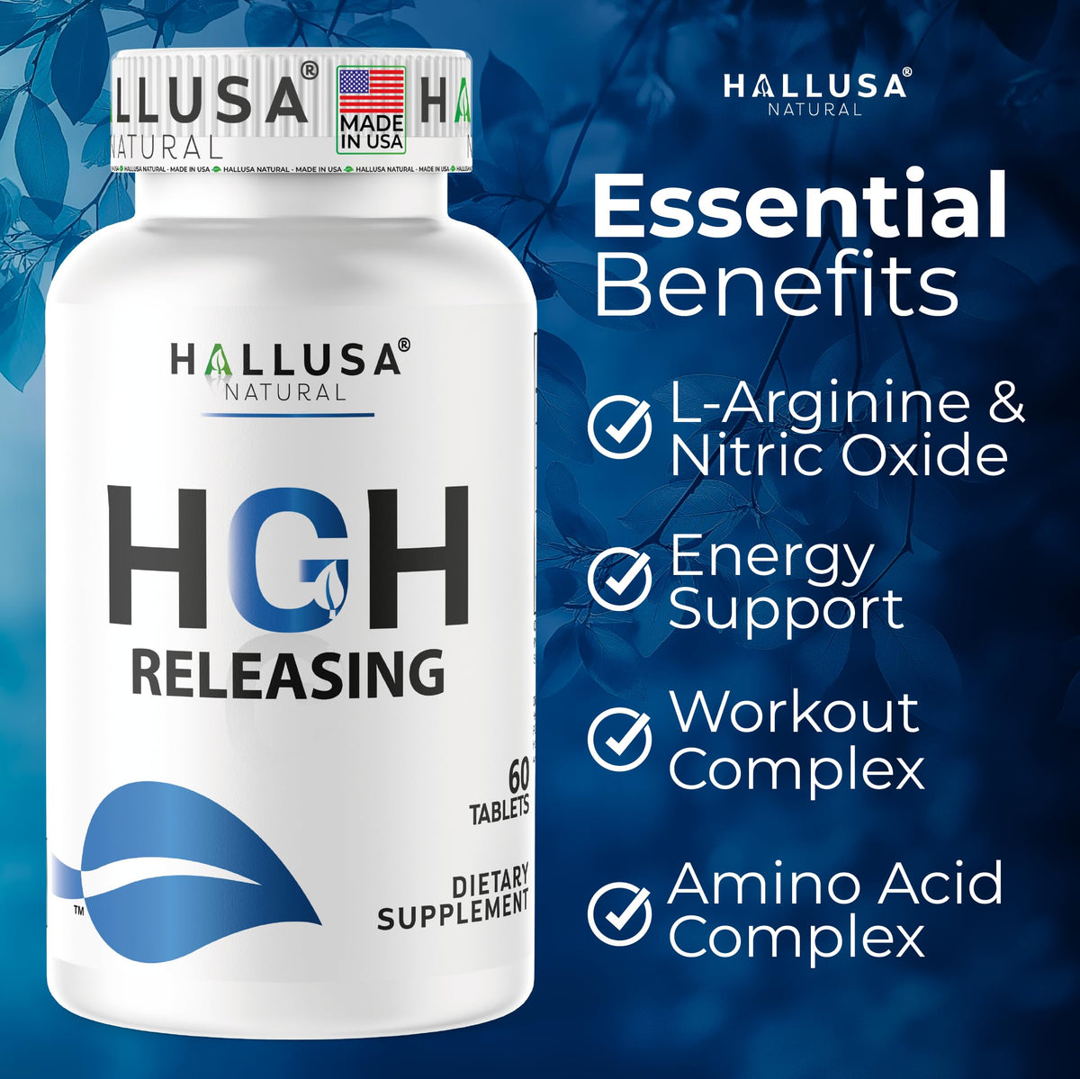 Comprimés Hallusa Natural sur une cuillère