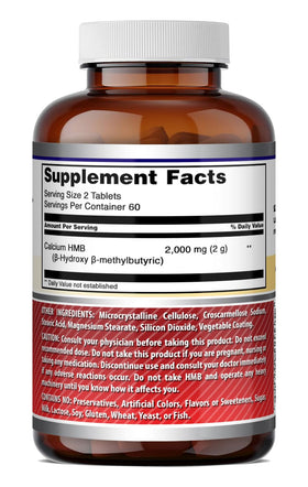 Comprimés HMB Amazing Nutrition 2000 Mg sur fond blanc