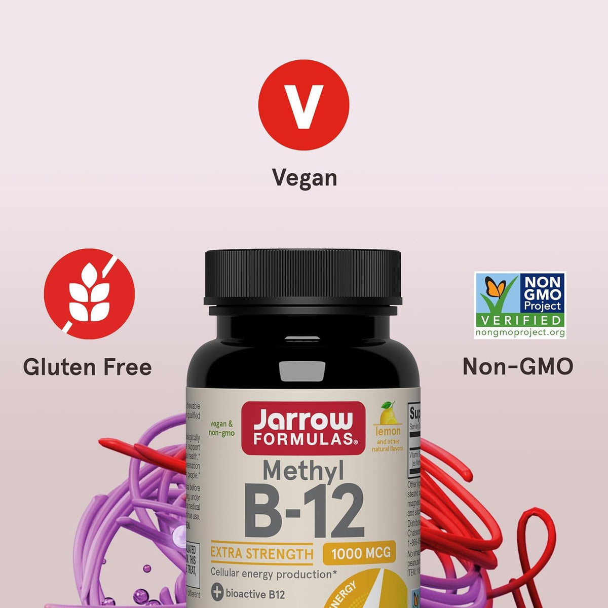 Comprimés Jarrow Formulas Methyl B-12 sur une table