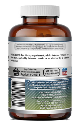 Comprimés L-Glutamine 1000 mg d'Amazing Nutrition dans une main