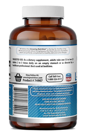 Comprimés L-Tryptophan 1000 mg Amazing Nutrition dans une main