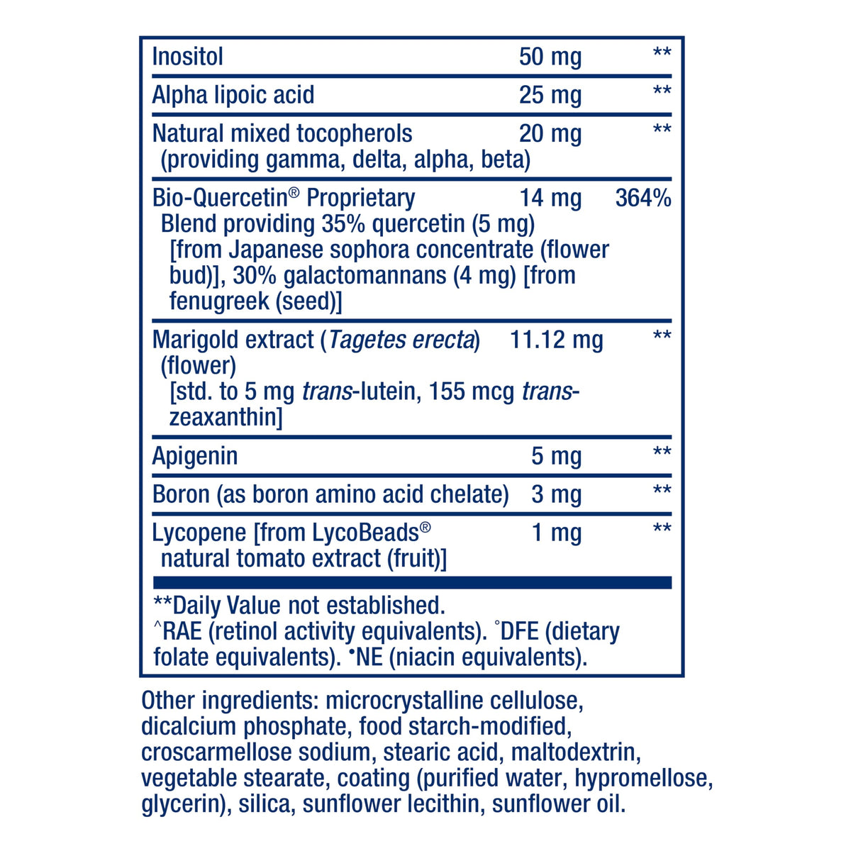 Comprimés Life Extension Multivitamine One-Per-Day en gros plan